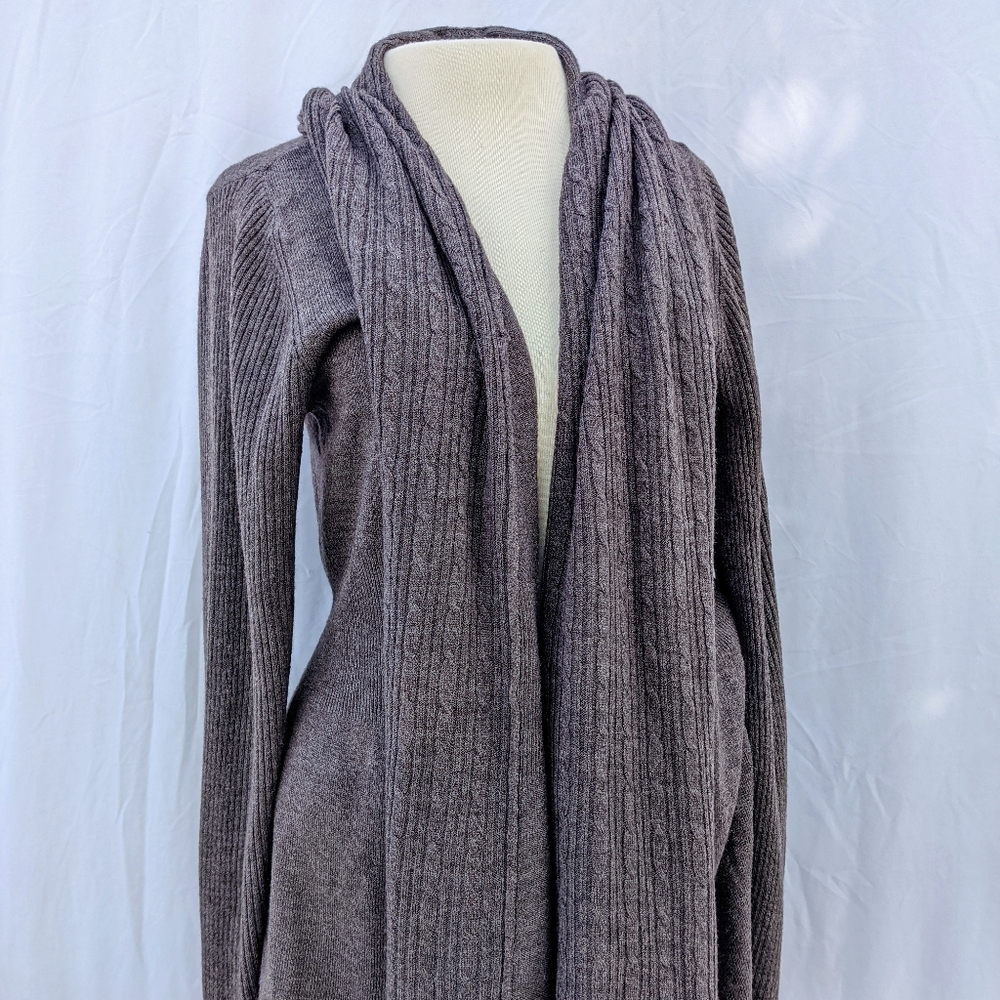 Karen Scott Sot Brown Knit Cardigan Sz Extra Large